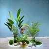 Dekorativa blommor 2x Green Artificial Moss Balls Stones Greenery Plant Ball Decoration For Wedding Party 20cm