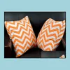 Caixa de almofada de almofada/almofada de almofada decorativa Chevron Wave impressa Casos Moda Moda Mediterrâneo Cobra Têxteis da casa Decoração 23colors de dhber