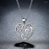 Pendant Necklaces Crystal Wedding Jewelry Heart Necklace For Women Love Statement Valentine 's Day