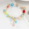 Link Bracelets CARLIDANA Creative Lucky Charms Stretch Bracelet Bangles Colorful Irregular Heart Crystal Beads For Women Jewelry