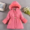 Down Coat 2023 Winter Girls Jackets Parkas Snowsuit Warm Thicken Children Hooded Dxtagare förtjockad ytterkläder Kids Belted Jacket 231113