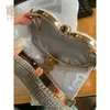 Evening Bags Luxury Heart Shape Bling Evening Bags Purses Clutch with Handle Women Wedding Party Engagemnt Birthday Handbag bolsa feminina 230414