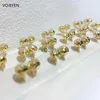 Stud VOJEFEN AU750 Orecchini a bottone da calcio Gioielli Donna / Uomo Orecchini a sfera in oro 18 carati Lucido Fine Alta gioielleria di marca Piercing all'orecchio YQ231114