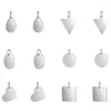 Pendant Necklaces 30pcs Mix Shape Pendants 201 Stainless Steel Manual Polishing Stamping Blank Tag Charms For Jewelry Making DIY Accessories