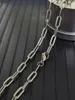 Correntes 5.2mm TA1 Pure Titanium Colar Flat Long O Chain Hip-Hop Polimento Embossing Link para Homens Mulheres Cuidados com a Pele