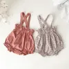 Overalls Sommer Ins Mädchen Kinder Süßer Blumendruck Overall Junge Baby Solide Kürbis Hosenträger Hosen Kind Einfache Baumwolle Freizeithose 230414