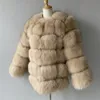 Manteau d'hiver en vraie fourrure pour femme, veste naturelle douce de haute qualité, pardessus de luxe à la mode, vente en gros, 231114