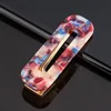 Resin hair clip fashion geometric hair clip acrylic crocodile women girls hair accessories bangs clip