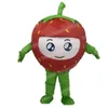 Costumi della mascotte della fragola della frutta sveglia di Halloween Personaggio a tema dei cartoni animati di alta qualità Carnevale unisex Taglia per adulti Vestito da festa di Natale Vestito per uomo Donna