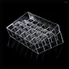 Storage Boxes 24 Trapezoid Clear Makeup Lipstick Stand Case Organizer