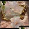 Accessoires pour cheveux Summer Lady Girl Scrunchy Ring Bandes élastiques Organza Intestin Sports Dance Scrunchie Mesh Csngw Wludh Drop Deliver Dh2Hy