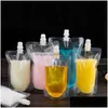 Packing Bags Standup Plastic Drink Packaging Bag Spout Pouch For Beverage Liquid Juice Milk Coffee 200500Ml Lx0080 Drop Delivery Off Dhpwm