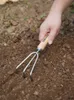 Spade Shovel Garden Rake Set Trähandtag för blommor Kraftade utomhusplanteringsverktyg 231113