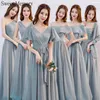 Mulheres CHIFFON Bridesmaid Dress Dress Vestido convidado Lady Lady Wedding Party Disturn Floor Fashion Graduation Dressos