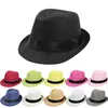 Moda Panama Cappelli di paglia Soft Uomo Donna cappelli da sole Berretti a tesa avara 15 colori Scegli 10 pz / lotto Cappelli a tesa avara 0350