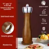 MILLS 5 "6" 8 "Metallhuvudmanual Pepper Grinder Wood Mill Ceramic Core Black Seasing Salt Kitchen Tools 231114