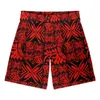 Mäns shorts polynesiska tribal hawaiiansk totem tatuering hawaii tryck löpande män snabb torr gym sport fitness jogging träning byxor