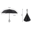 Umbrellas 2023 Folding Long Shank Double Layer Inverted Umbrella Windproof Reverse C Hook male golf umbrella reverse For Women 230413