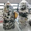 Decorative Figurines Natural Fisheye Ocean Jasper Column Sea Jade Crystal Stones And Minerals Large Tower Living Room Design Feng