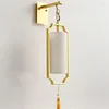 Wandleuchte im chinesischen Stil, LED-Licht, Wohnzimmer, Schlafzimmer, Nachttisch, moderne, minimalistische, Treppengang, klassische Retro-Lampen