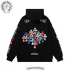 Tasarımcı Klasik Mens Fermuar Ch Hoodies Salım Sanskrit Çapraz Baskı Kazanç Heart Heart Hoody Sweatshirts Sweater Kadın Jackts Fate 961