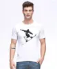 Men's T Shirts Snowboarder Blue Color Tee - Microfiber Sport T-Shirt Snow Board Stylet-Shirt For Male Short Sleeves Classic Sleeveless Shirt