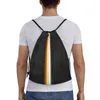 Sacos de compras Angustiado Gay Urso Orgulho Bandeira Stripe Cordão Mochila Mulheres Esporte Ginásio Sackpack Portátil LGBT GLBT Saco de Treinamento Lésbico