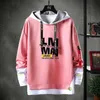 Herrtröjor tröjor vårens huvtröja harajuku mode japan streetwear hoodies män avslappnade män kläder prind länge ärm tröja män zln231114