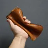 Portefeuilles Portefeuille en cuir véritable pour hommes femmes haut Grain peau de vache Vintage à la main longue fermeture éclair pochette hommes sac à main porte-carte sac de téléphone portable