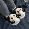 Slipper Winter Kinder Warme Hausschuhe Mädchen Jungen Nette Plüsch Panda Baumwolle Schuhe Kinder Baby Hause Innen Nicht-slip HausschuheL231114