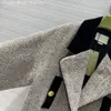 Vestes pour femmes Designer Milan Runway Nouveau Automne Wintern Revers Cou À Manches Longues Marque Même Style Manteaux Tops