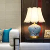 Lampade da tavolo Moda in ceramica in stile cinese per soggiorno Comodino Decorazioni per la casa Apparecchi di illuminazione a LED moderni Luminari da scrivania