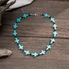 Ensemble de collier et boucles d'oreilles Vintage, bracelet de perles turquoise, Hip Hop, croix, chaîne de clavicule Simple, cadeau pour hommes, accessoires de fête