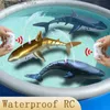 Animaux électriques/RC télécommande requin plage piscine bain jouet pour enfants garçons filles jet d'eau Rc baleine Simulation animaux bateau robots poissons mécaniques Q231114