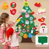 Décorations de Noël DIY Feutre Arbre Joyeux pour la maison 2023 Ornement de Noël Noël Navidad Cadeaux Père Noël Année 231114