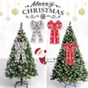 Christmas Decorations 9ears Fine Linen DIY Bow Tree For Home Party Wall Door Pendant Ribbon Crafts 231114