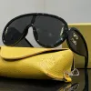 Модные дизайнерские солнцезащитные очки Wave Mask Очки 40108 Мужские и женские поляризованные большие оправы из ацетатного волокна в стиле хип-хоп Роскошные классические солнцезащитные очки с защитой UV400