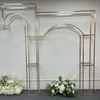9pcs Décoration de mariage Metal stand accessoires Hall Screen Calm Colonne Colonne fond de fond de fleur de fleur Signe de bienvenue Scène de graduation des fond de mur floral