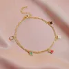 Viceuse à double créatrice Vans Cleefy Jewelry 4 / Four Leaf Clover 18K Gold Chains Steel Colorful Thin Chain pour dix-huit fêtes de la fête des mères Gift Cadeau de vacances