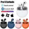 TWS Pro 6 Earphone Bluetooth Headphones with Mic 9D Stereo Hifi Earbuds for iPhone IOS Android Wireless Bluetooth Headset