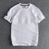 Hommes s T-shirts Été Japonais Rétro À Manches Courtes O cou 3D Lettre Imprimé T-shirt Mode 100 Coton Lavé Vieux Lâche Casual Tops 230414