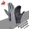 Guanti sportivi KoKossi Winter Running Full Finger Touchscreen caldo Antivento Impermeabile Ciclismo Sci Moto Guanti da esterno 231114