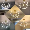 Lustres liderados luminária pendente simples nórdica moderna criativa firefly leve árvore elegante galho de teto decorativo pendurado