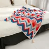 Filtar stickad säng geometri plädfilt filtar etnisk soffa täckt slipcover boho dekor kast cobertor vägg hängande tapestry matta 230414