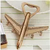 Party Favor Antique Helicopter Bottle Opener Gunsten Gift Alloy Airplane Beer WA1972 Drop Delivery Home Garden Feestelijke Supplie Dhkro