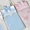 보석 파우치 10/50pcs 수제 문구 포장을위한 귀여운 나비 접이식 종이 카드 DIY 디스플레이 카드 소매 가격 매달려 태그