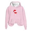 Hoodies femininos roupas femininas diário com capuz pulôver camisola casual mangas compridas impressão de natal camisolas de luxo com capuz y2k