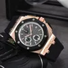 男性のための腕時計2023新しいメンズAP時計すべてのダイヤルワーククォーツウォッチ高品質のトップトップブランド時計男性ファッションラバーウォッチバンド002