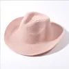 Men Top Hat Summer Jazz Hats Female Panama Straw Hat Sun Shade Beach Wide Brim Caps Outdoor Seaside Holiday Hat Breathable Bucket Hat Fashion Accessories BC606-2