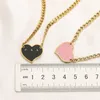 Mode ketting ontwerper hart kettingen vergulde 4 stijl hanger ketting lente familie cadeau sieraden lange kettingen merk zwarte choker groothandel